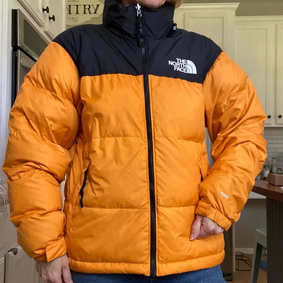 The North Face Orange and Black Puffer Jacket - Picture 3 of 11